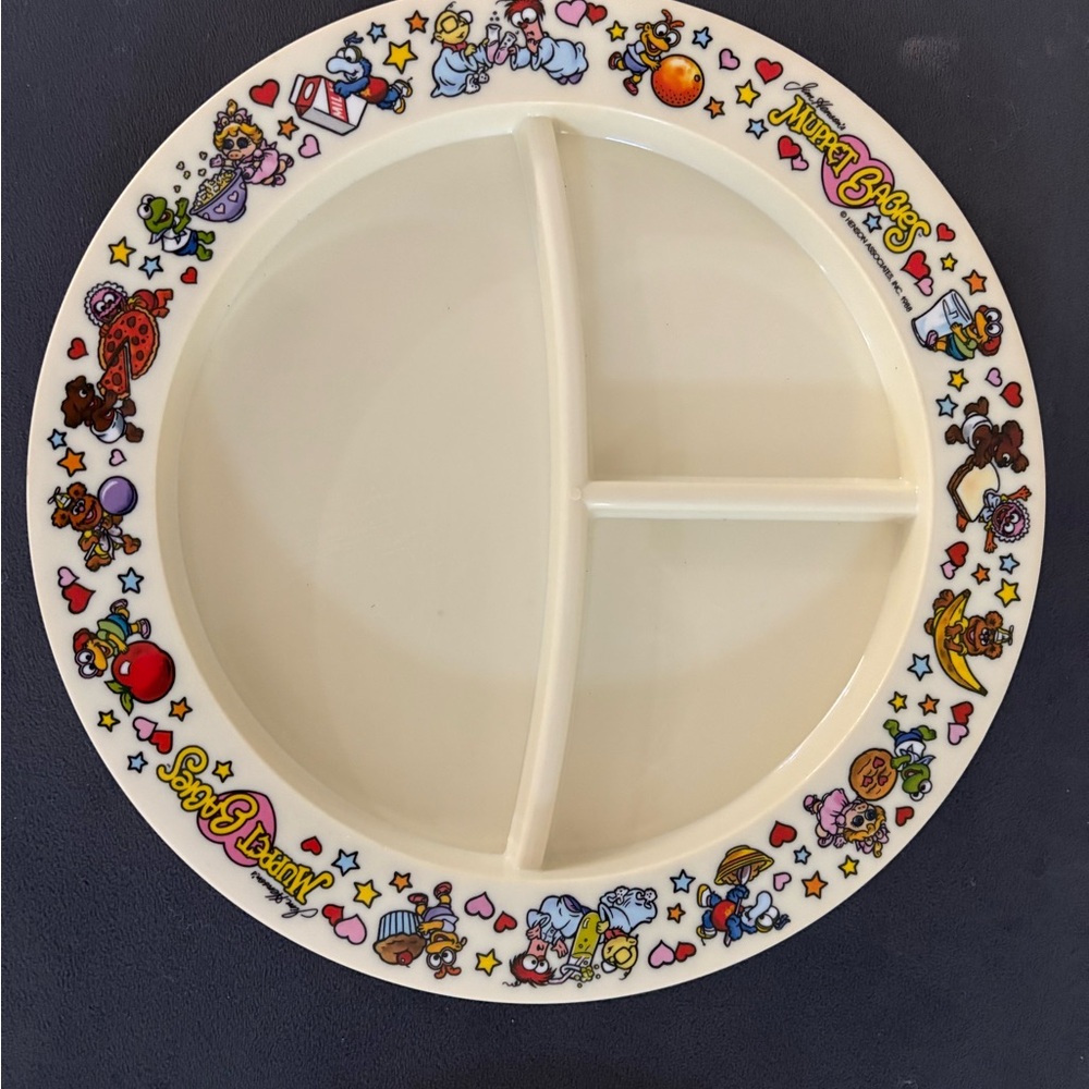 Vintage muppet babies sectional plates
